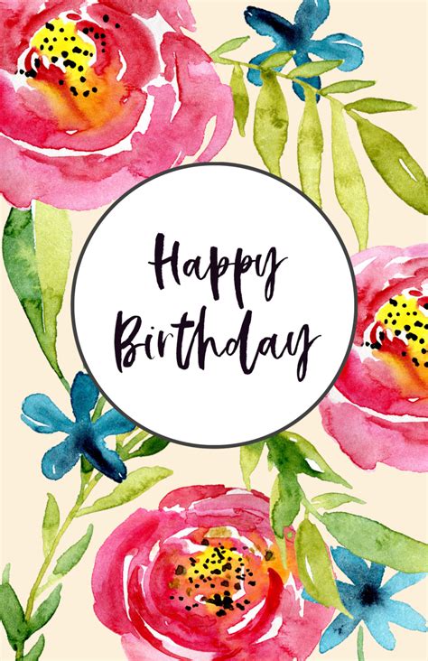 Free Happy Birthday Printable Cards