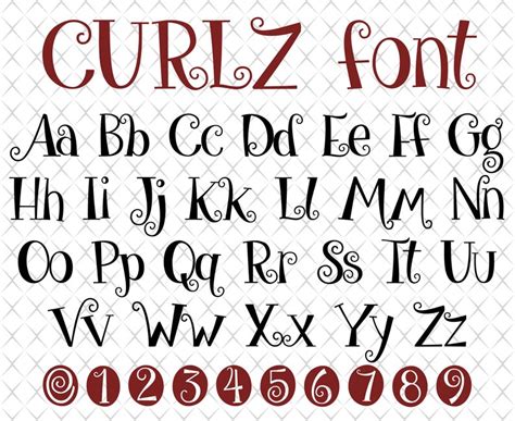 Curlz Font Svg Curly Font Svg Curly Alphabet Letters Svg Vine Etsy