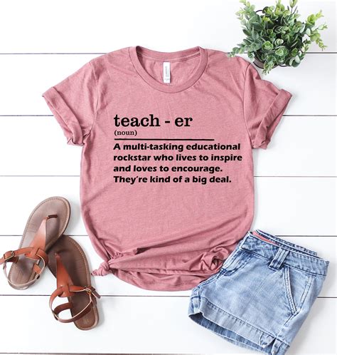 Teacher Shirts Teacher Definition T Shirt Teaching Tee Back Etsy