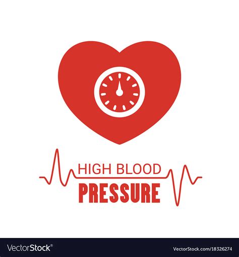 High Blood Pressure Icon High Blood Pressure Icon Vector Image