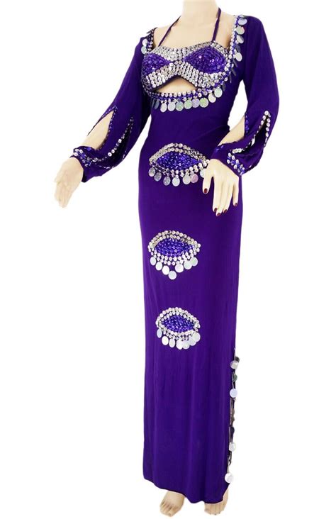 Oriental Handmade Sexy Beaded Saidi Costume Galabya Belly Dance Lingerie Abaya Ebay
