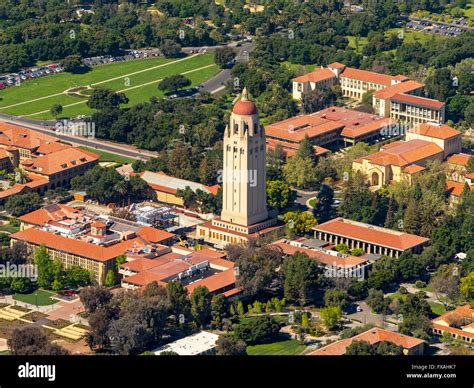 University Campus Stanford University With Hoover Tower Palo Alto