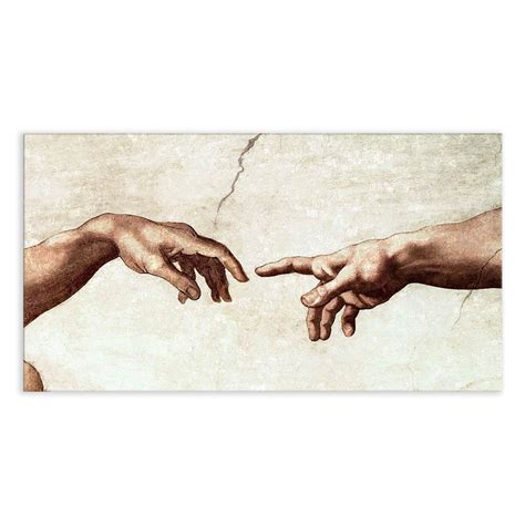 Quadro Su Tela Dettaglio De “la Creazione Di Adamo” Di Michelangelo