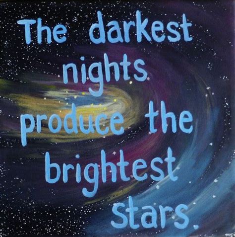 Maybe you would like to learn more about one of these? Inspirational Quotes on Canvas Quote Paintings The Darkest Nights Stars Art - Outer Space Wall ...