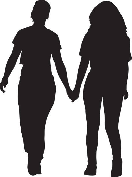 silhouette of lesbians holding hands illustrations royalty free vector graphics and clip art istock