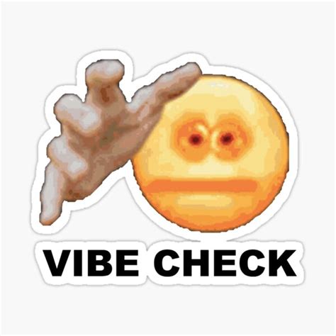 Vibe Check Sticker For Sale By Erikssiegfried Redbubble
