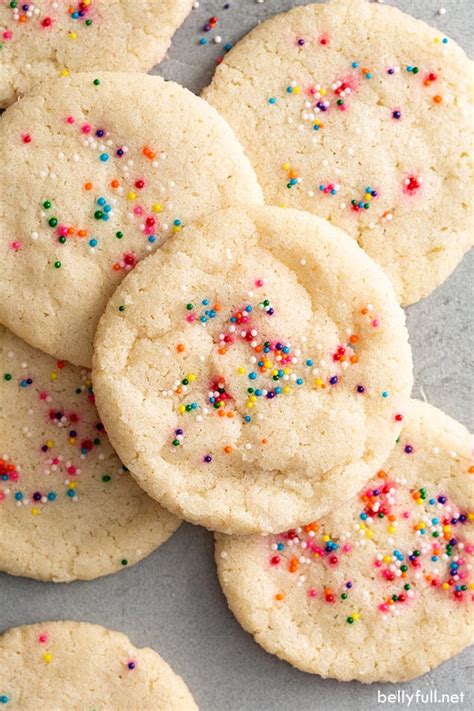 No chilling required and dairy free. Easy Sugar Cookie Recipe {only 3 ingredients!} - Belly Full