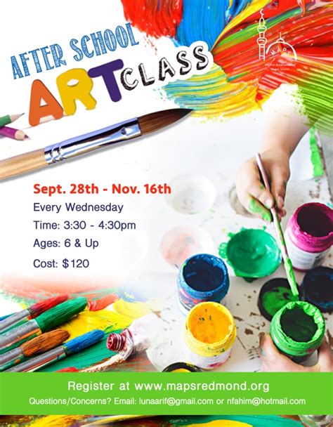 After School Art Class Ages 6 And Up Muslim Association