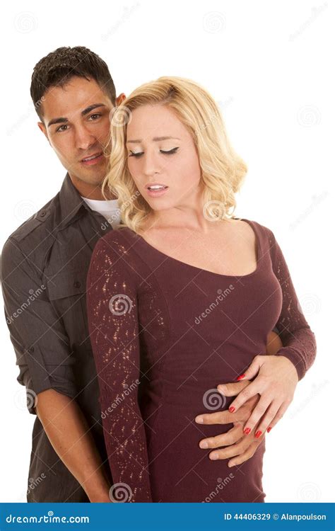 Couple Serious His Arm Around Her Waist Stock Image Image Of Gorgeous