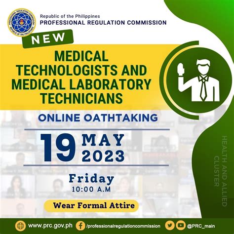 Online Oathtaking Of The New Medical Technologists And Medical