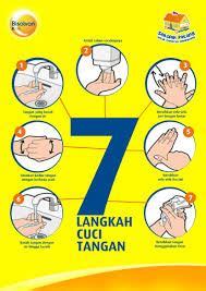 6 langkah cuci tangan pakai sabun. Poster Gambar Cuci Tangan 6 Langkah Kartun | Sobat Guru