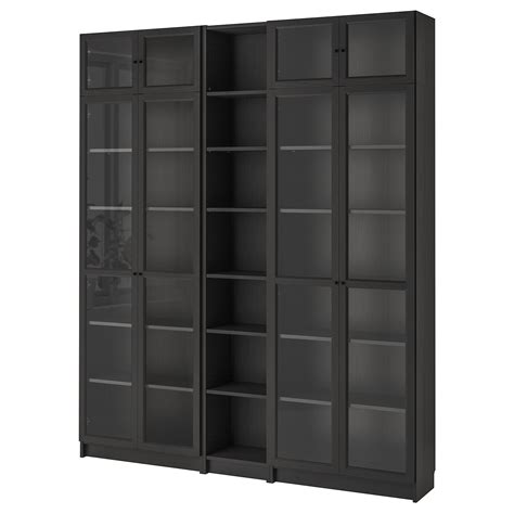 Billyoxberg Bookcase Black Brown 200x30x237 Cm Ikea Latvija