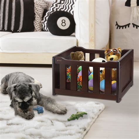Richell Elegant Wooden Dog Toy Box Medium
