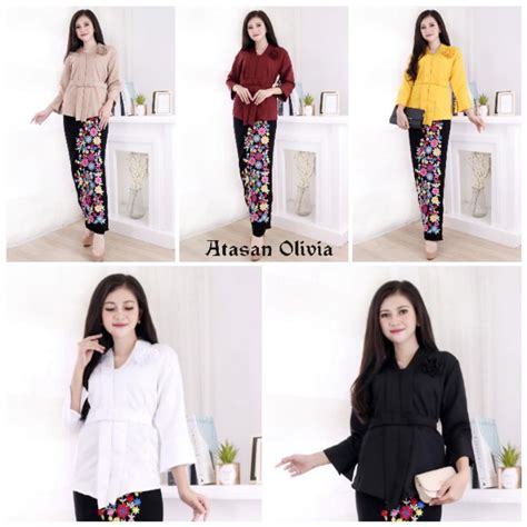 Jual Atasan Kebaya Encim Senadawisudapesta Olivia Size Standar Dan Jumbo Shopee Indonesia