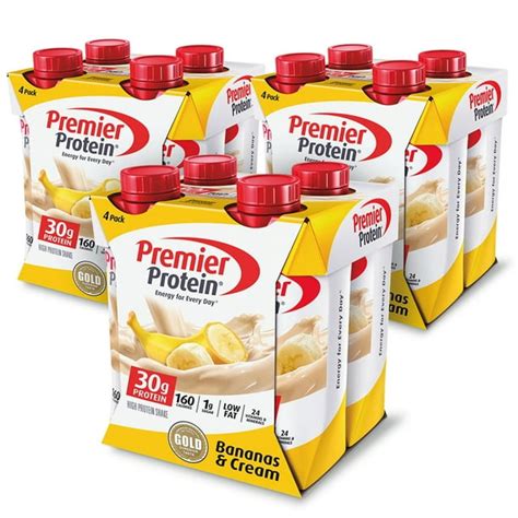 Premier Protein Shake Bananas And Cream 30g Protein 11 Fl Oz 12 Ct