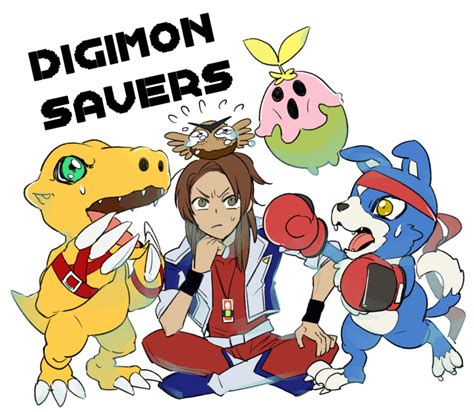 Agumon Digimon Savers Daimon Masaru Digimon Savers Falcomon