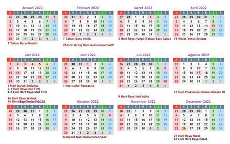 Daftar Hari Libur Nasional Dan Cuti Bersama Kalender Indonesia The