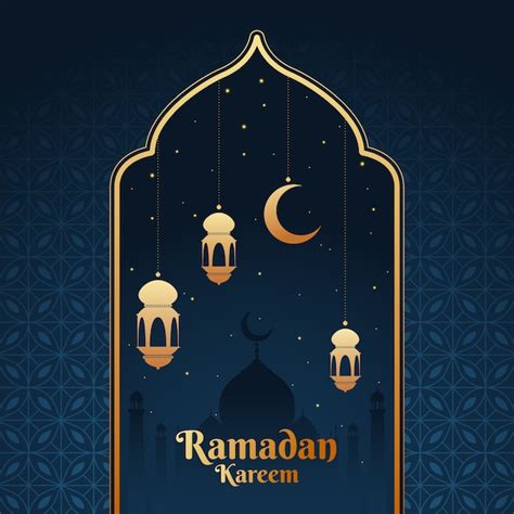Flat Design Ramadan Theme Free Vector
