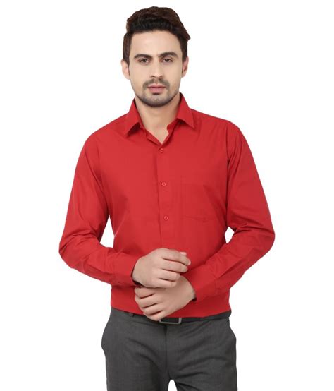 Upstream Colors Red Cotton Formal Shirt For Men Buy Upstream Colors