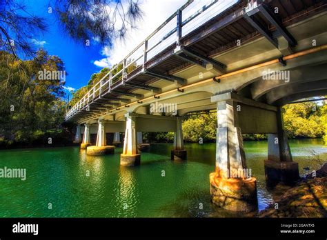 Underbelly Of Historic Bridge Across Lane Cove River In Urban National