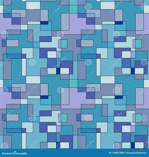Seamless Pattern Geometric Shapes Rectangles Stock Illustration
