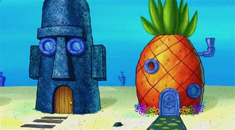 Spongebob Squidward Patrick Houses