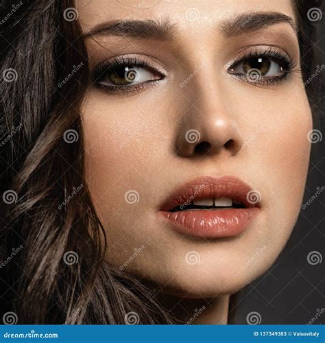 Beautiful Woman With Brown Eyes Stock Image Image Of Woman Women