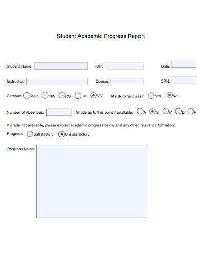 Free 10 Academic Progress Report Samples In Pdf