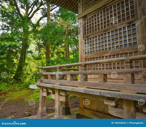 Ancient Temple At Forest In Tohoku Japan Stock Photo Image Of