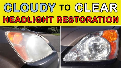 All of us have vinegar and baking soda at home. Headlight Restoration - Turn Cloudy Plastic Headlights ...
