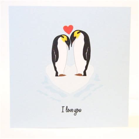 Penguin Valentine Card All Things Penguins Pinterest