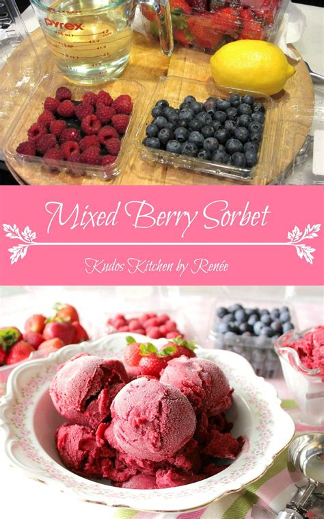 Mixed Berry Sorbet Kudos Kitchen By Renée Mixed Berry Sorbet
