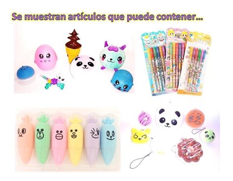 Caja Especial Niña Regalos Juguetes Kawaii Papelería Squishy Envío Gratis