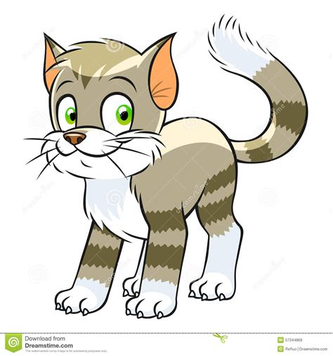 Cute Cartoon Cat Stock Vector Image Of Animal Smile