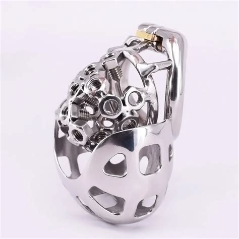 male chastity spikes cock cage stainless steel arc penis ring metal chastity devices with