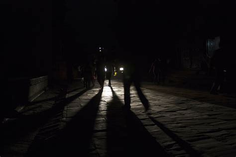 Hd Wallpaper Group Of People Standing On Road Night Shadow Creepy