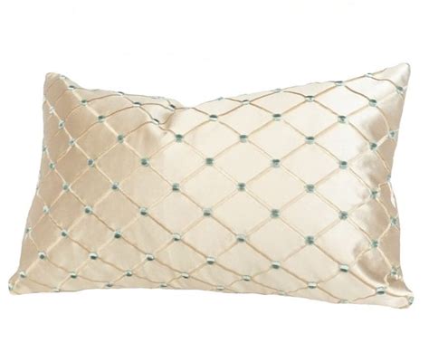Luxury Throw Pillow Cream Silk Decorative By Pillowthrowdecor