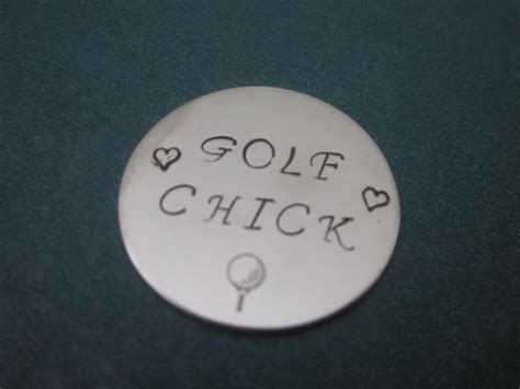 Golf Chick Golf Ball Marker Putting Stainless Steel Disc Etsy