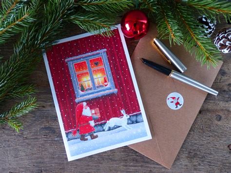 Scandinavian Christmas Cards By Eva Melhuish Pack Of 5 Etsy Uk