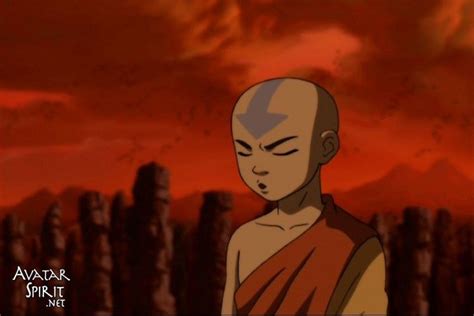Avatar Aang With His Eyes Closed Breathing Deeply Avatar The Last