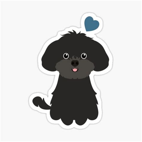 Love Black Shih Poo Shihpoo Shih Tzu Poodle Mix Sticker For Sale By