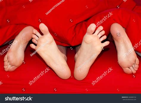 Close Feet Happy Couple Bed Two Stock Photo 326989154 Shutterstock