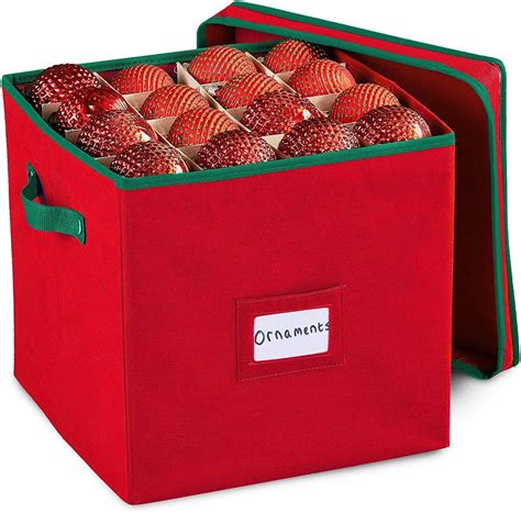 Amazon.com Durable NonWoven Christmas Ornament Storage Box with