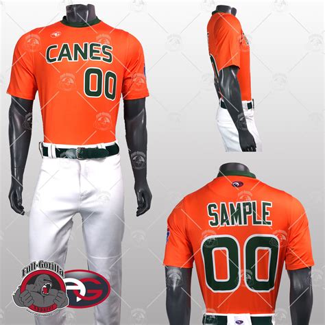 Canes Baseball Uniform Full Gorilla Apparel