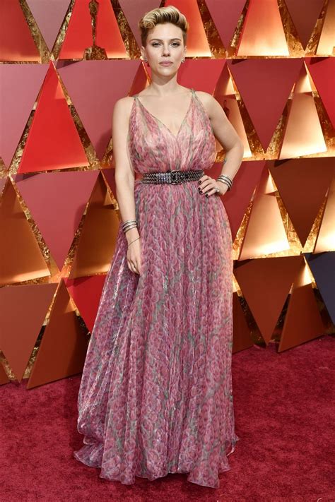 Scarlett Johansson In Azzedine Alaia At 2017 Academy Awards In