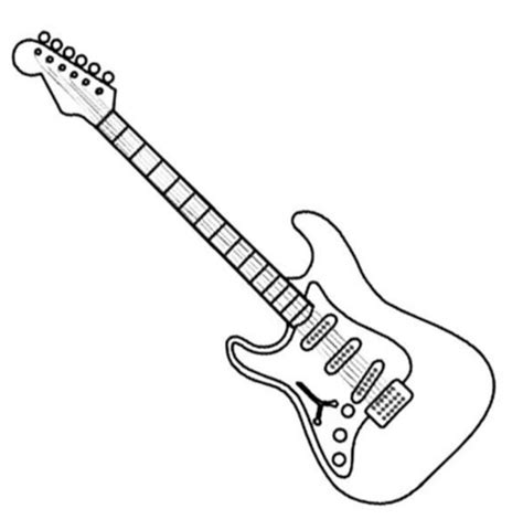 Electric Guitar Coloring Book To Print And Online
