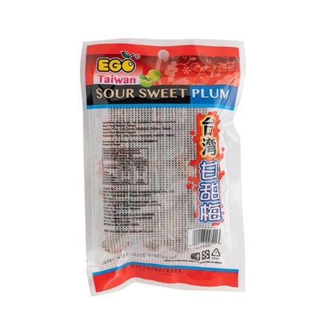 Ego Taiwan Sour Sweet Plum 100g Ego Foods