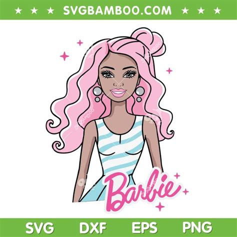 Black Girl Barbie Afro Svg Png