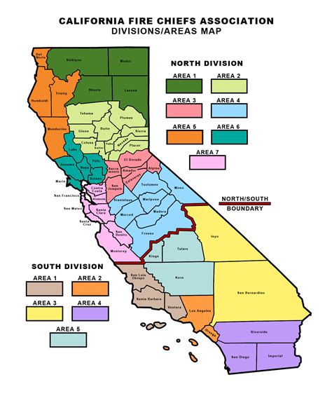 To use the map in the window above, accept the disclaimer and. Divisions and Area Map - California Fire Chiefs Association