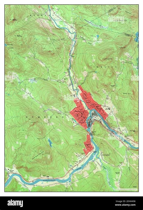 Rumford Maine Map 1969 124000 United States Of America By Timeless